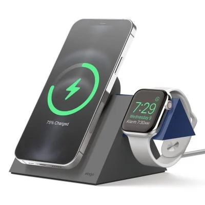 Elago Magsafe Charging Ms5 Duo (Compatible With Magsafe Charger & Apple Watch Charger) - Dark Grey